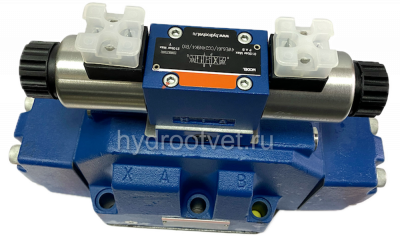 H-4WEH25T6X/6EG24N9K4 - Гидрораспределитель с электроуправлением Ду25 схема T (64А), напряжение G24, каналы управления X и Y - внешние